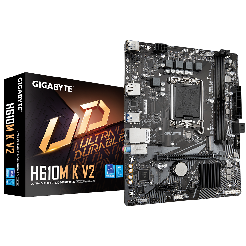 TARJETA MADRE GIGABYTE MICRO ATX H610M K V2, CHIPSET INTEL H610, SOCKET LGA1700, DESEMPEÑO AVANZADO