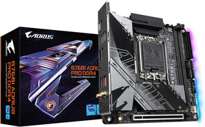 PLACA BASE GIGABYTE INTEL B760I AORUS PRO AX, COMPATIBLE CON PROCESADORES INTEL, FORMATO MINI-ITX, SOPORTE PARA MEMORIA DDR5, CONECTIVIDAD WIFI 6E Y BLUETOOTH 5.2