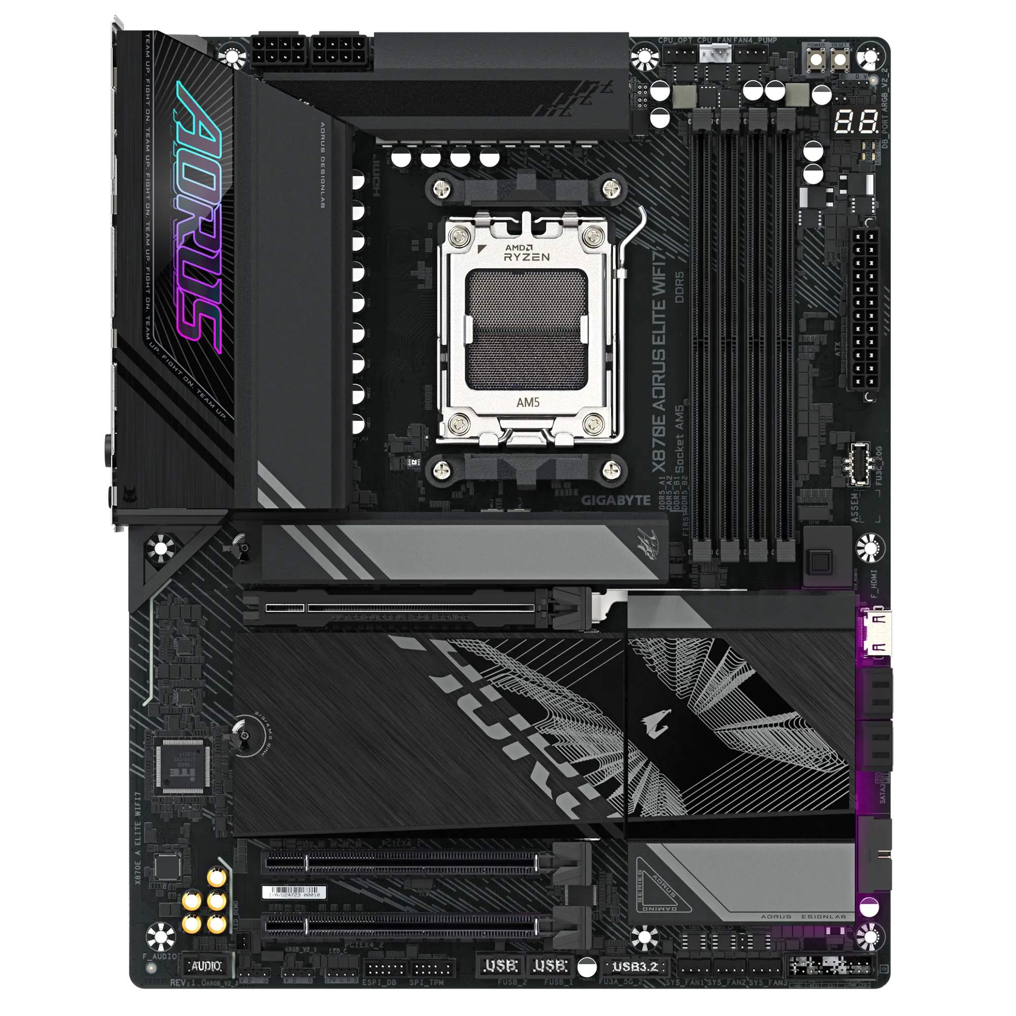 PLACA BASE GIGABYTE X870E AORUS ELITE WIFI7 DDR5 CONECTIVIDAD AVANZADA Y RENDIMIENTO SUPERIOR