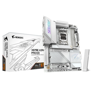 MOTHERBOARD GIGABYTE X870E AORUS PRO ICE, CHIPSET AMD X870E, SOCKET AMD AM5, FACTOR DE FORMA ATX, CONECTIVIDAD AVANZADA Y RENDIMIENTO OPTIMIZADO