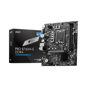TARJETA MADRE MSI PRO B760M-E DDR4 - ALTO RENDIMIENTO INTEL, COMPATIBILIDAD DDR4, FACTOR DE FORMA MICRO-ATX
