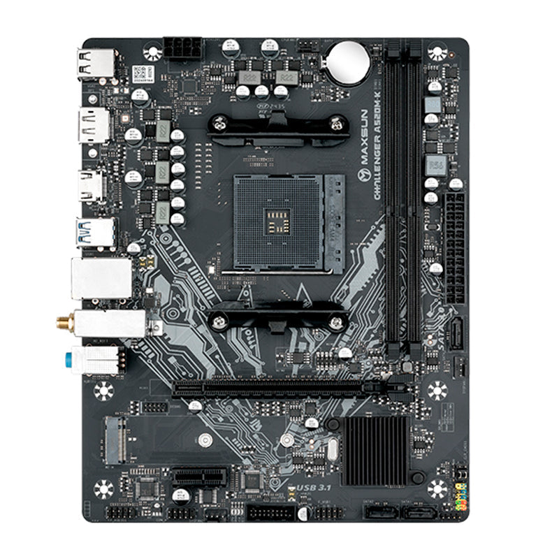 PLACA BASE MAXSUN CHALLENGER A520M-K WIFI, CHIPSET AMD A520, SOCKET AM4, FORMATO mATX
