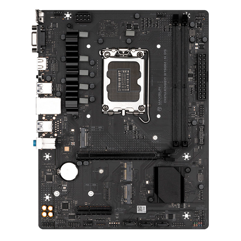 TARJETA MADRE MAXSUN CHALLENGER B760M-N D5, CHIPSET INTEL B760, LGA1700, FORMATO MATX, RENDIMIENTO SUPERIOR PARA GAMERS Y CREADORES