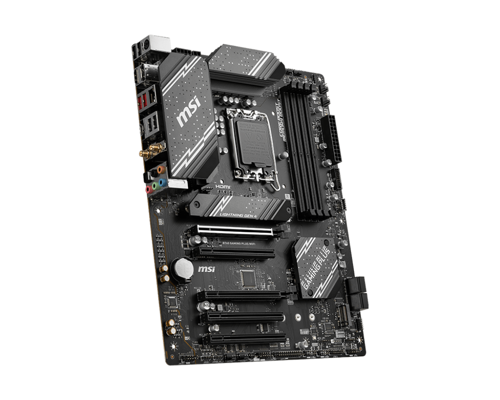 PLACA BASE MSI B760 GAMING PLUS WIFI ATX 911-7D98-034 CON CHIPSET INTEL B760, COMPATIBILIDAD CON PROCESADORES INTEL DE 12ª Y 13ª GENERACIÓN, WI-FI INTEGRADO, PCIe 4.0 Y SOPORTE PARA MEMORIA DDR5