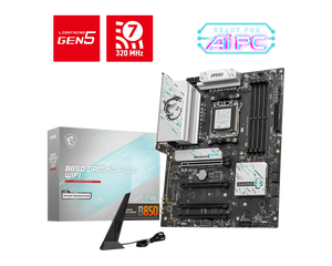 TARJETA MADRE MSI B850 GAMING PLUS WIFI, CHIPSET AMD B850, SOCKET AM5, FACTOR DE FORMA ATX, CONECTIVIDAD WIFI, IDEAL PARA GAMERS Y ENTUSIASTAS.