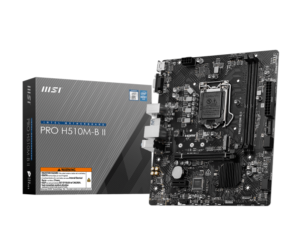 TARJETA MADRE MSI PRO H510M-B II - CHIPSET INTEL H470, LGA1200, HDMI, VGA, FORMATO mATX