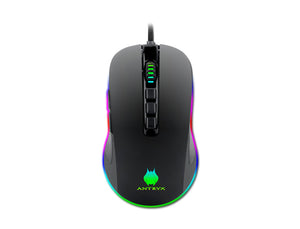 RATÓN GAMING ANTRYX KURTAMA AGM-6200K: SENSOR DE 12400 DPI, ILUMINACIÓN RGB, 9 BOTONES PROGRAMABLES, CONEXIÓN USB, COLOR NEGRO