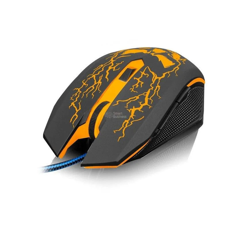 MOUSE GAMER ENKORE BRAIN EKM302 USB, 7 LEDS, 6 BOTONES, 3200 DPI