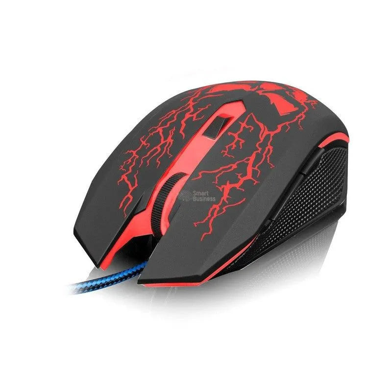 MOUSE GAMER ENKORE BRAIN EKM302 USB, 7 LEDS, 6 BOTONES, 3200 DPI