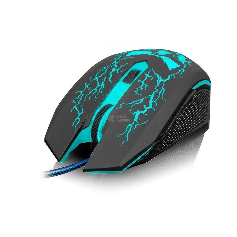 MOUSE GAMER ENKORE BRAIN EKM302 USB, 7 LEDS, 6 BOTONES, 3200 DPI