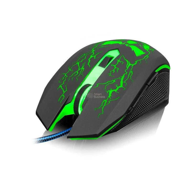 MOUSE GAMER ENKORE BRAIN EKM302 USB, 7 LEDS, 6 BOTONES, 3200 DPI
