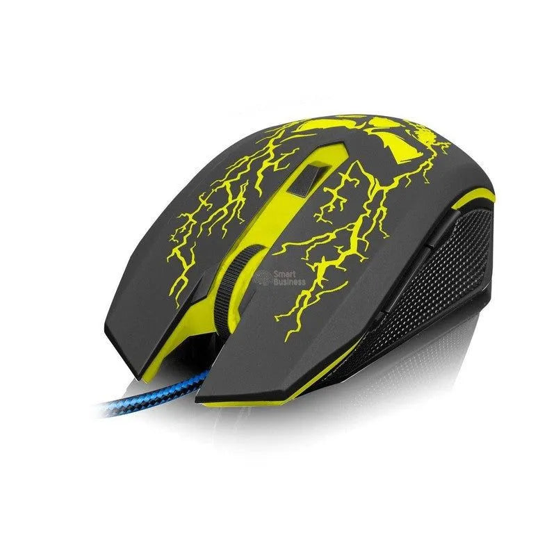 MOUSE GAMER ENKORE BRAIN EKM302 USB, 7 LEDS, 6 BOTONES, 3200 DPI