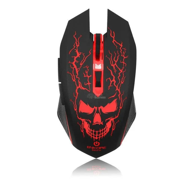 MOUSE GAMER ENKORE BRAIN EKM302 USB, 7 LEDS, 6 BOTONES, 3200 DPI