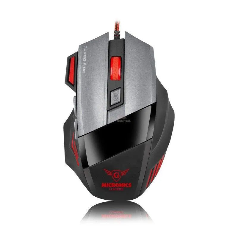 RATÓN GAMER USB LUMIERE MIC M811 CON 4 LEDS, 7 BOTONES Y 3200 DPI