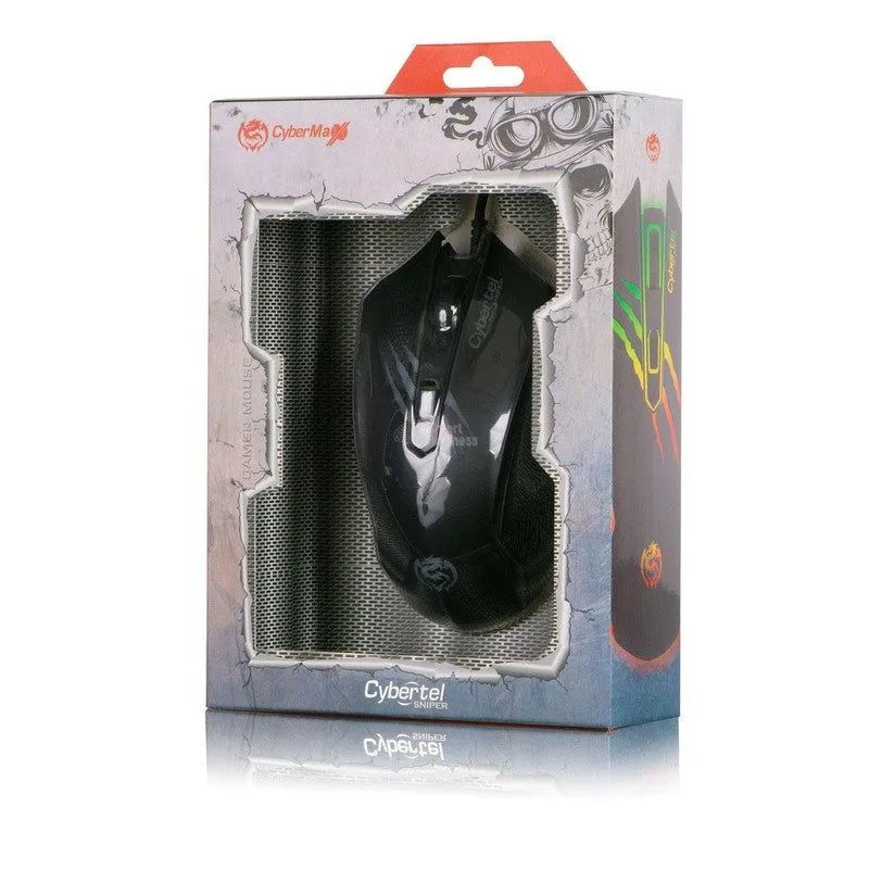 MOUSE GAMER CYBERTEL SNIPER M517 USB RGB 3200 DPI