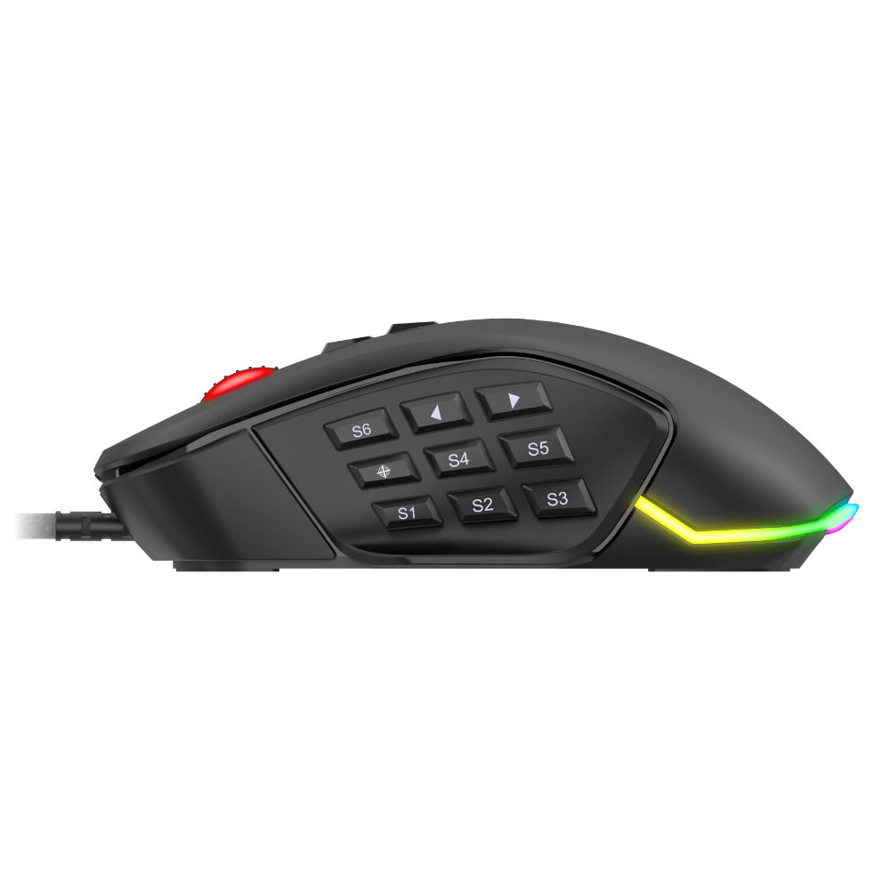 MOUSE GAMING ANTRYX CHROME STORM XCALIBUR DPI 16400 RGB, MODELO AGM-CS7500K, CON GARANTÍA DE 12 MESES
