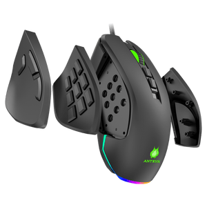 MOUSE GAMING ANTRYX CHROME STORM XCALIBUR DPI 16400 RGB, MODELO AGM-CS7500K, CON GARANTÍA DE 12 MESES