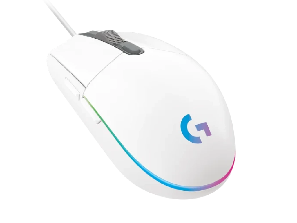 Mouse Logitech G203 RGB LIGHTSYNC White con 6 botones para juegos