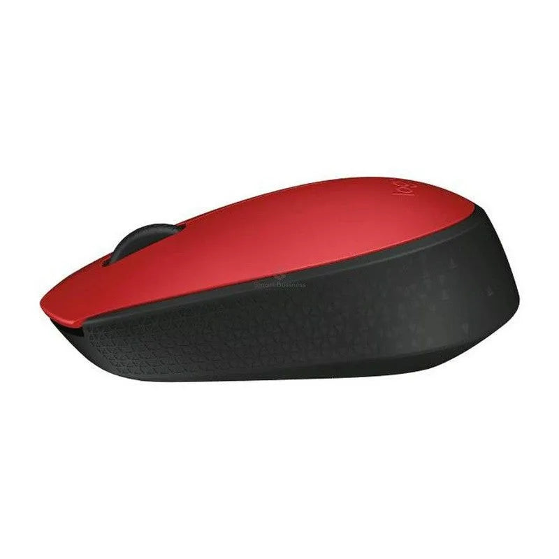 MOUSE LOGITECH M170 ÓPTICO INALÁMBRICO, AMBIDIESTRO, RECEPTOR USB 2.4 GHZ, ROJO