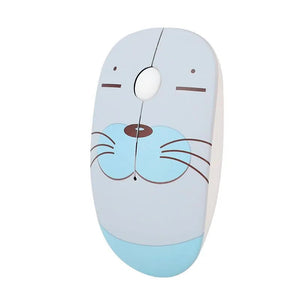 MOUSE TEROS TE-1214S: ÓPTICO INALÁMBRICO, BLANCO Y CELESTE, 1000 DPI, RECEPTOR USB