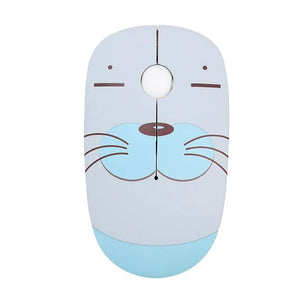 MOUSE TEROS TE-1214S: ÓPTICO INALÁMBRICO, BLANCO Y CELESTE, 1000 DPI, RECEPTOR USB