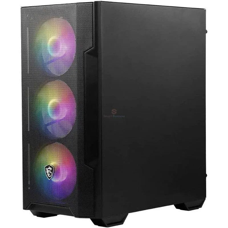 CAJA DE PC MSI MAG FORGE M100A MINI TORRE - COMPATIBLE CON MICRO-ATX Y MINI-ITX, PANEL FRONTAL MALLADO, INCLUYE 4 VENTILADORES RGB