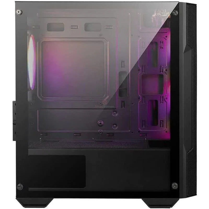 CAJA DE PC MSI MAG FORGE M100A MINI TORRE - COMPATIBLE CON MICRO-ATX Y MINI-ITX, PANEL FRONTAL MALLADO, INCLUYE 4 VENTILADORES RGB