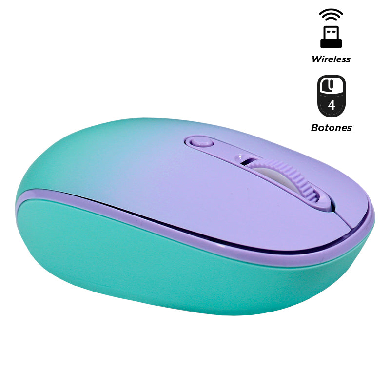 MOUSE TEROS ÓPTICO INALÁMBRICO  TE-1224S, 1000 DISPLAYPORTI, RECEPTOR USB, 3 BOTONES