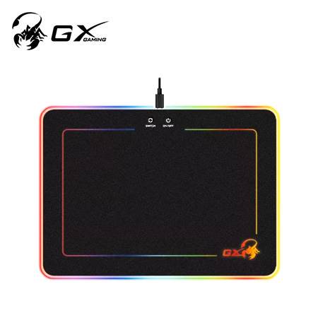 ALFOMBRILLA PARA RATÓN RÍGIDA RGB GENIUS GX-PAD 600H NEGRA USB (31250006400) - ILUMINACIÓN PERSONALIZABLE, SUPERFICIE DE ALTA PRECISIÓN