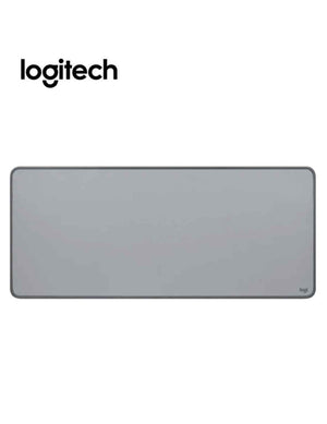 ALFOMBRILLA PARA MOUSE LOGITECH DESKPAD ANTI-SALPICADURAS, SUPERFICIE EXTRA GRANDE 300X700MM, COLOR GRIS CLARO, CÓMODA Y DURADERA
