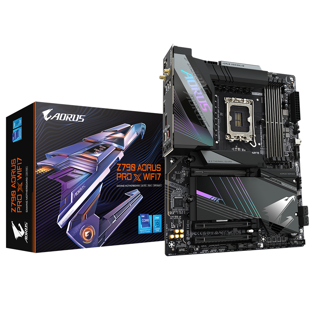 TARJETA MADRE GIGABYTE AORUS Z790 PRO X WIFI 7 DDR5 LGA 1700 - ALTO RENDIMIENTO Y CONECTIVIDAD AVANZADA