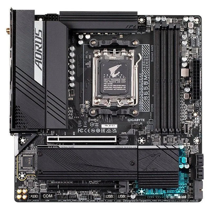 TARJETA MADRE MICRO-ATX GIGABYTE AORUS B650M ELITE AX PARA PROCESADORES AMD RYZEN 7000, SOPORTE HASTA 128GB DDR5, HDMI Y WI-FI 6E
