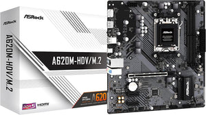 PLACA BASE ASROCK A620M HDV/M.2 - SOCKET AM5, COMPATIBLE CON RAM DDR5 HASTA 6400 MHz, TECNOLOGÍA AVANZADA PARA RENDIMIENTO ÓPTIMO