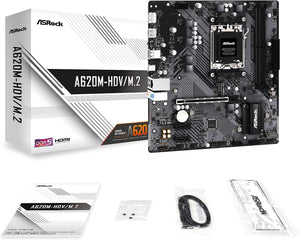 PLACA BASE ASROCK A620M HDV/M.2 - SOCKET AM5, COMPATIBLE CON RAM DDR5 HASTA 6400 MHz, TECNOLOGÍA AVANZADA PARA RENDIMIENTO ÓPTIMO