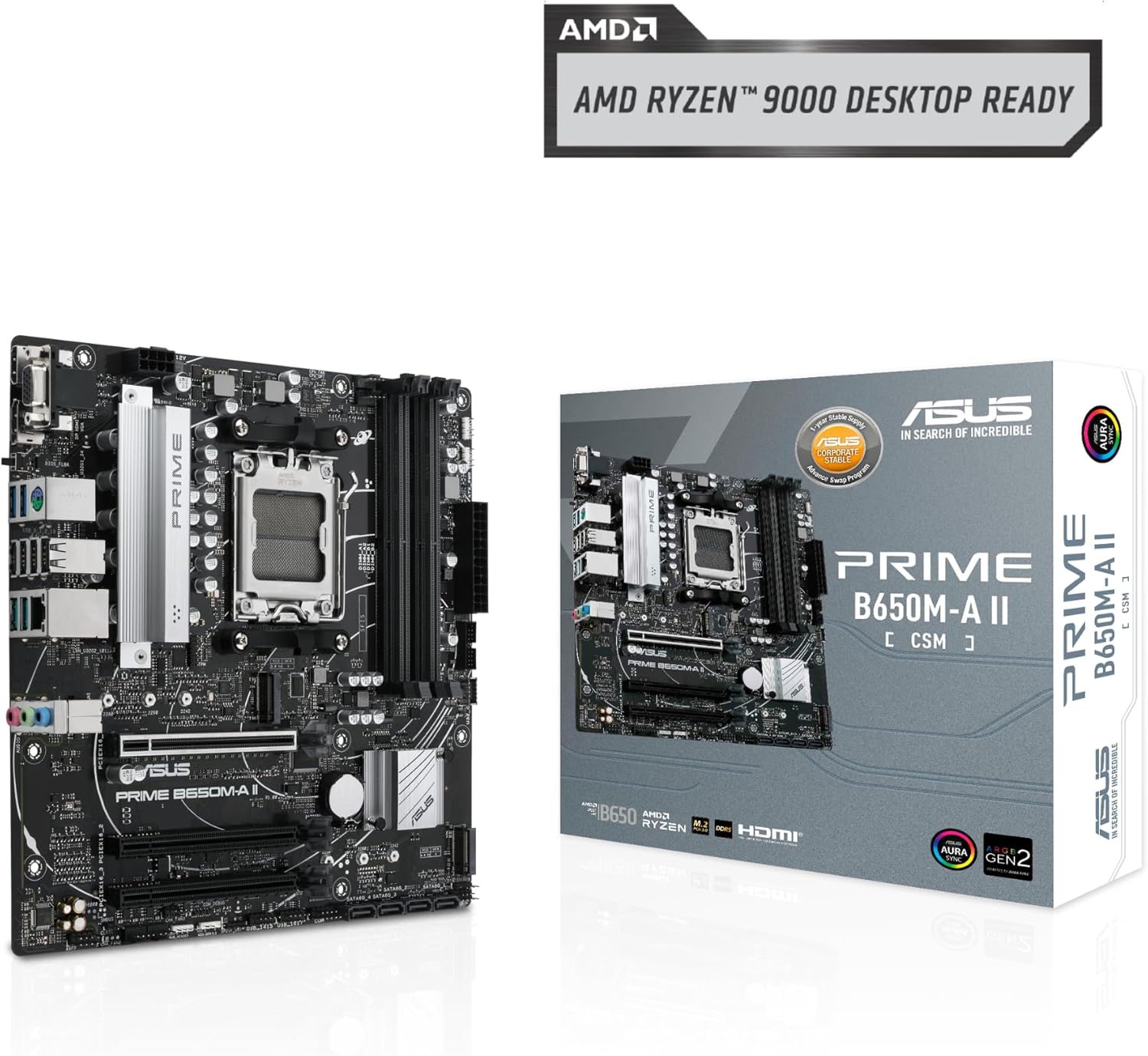 PLACA BASE ASUS PRIME B650M-A II AMD AM5 CON TECNOLOGÍA DE VANGUARDIA