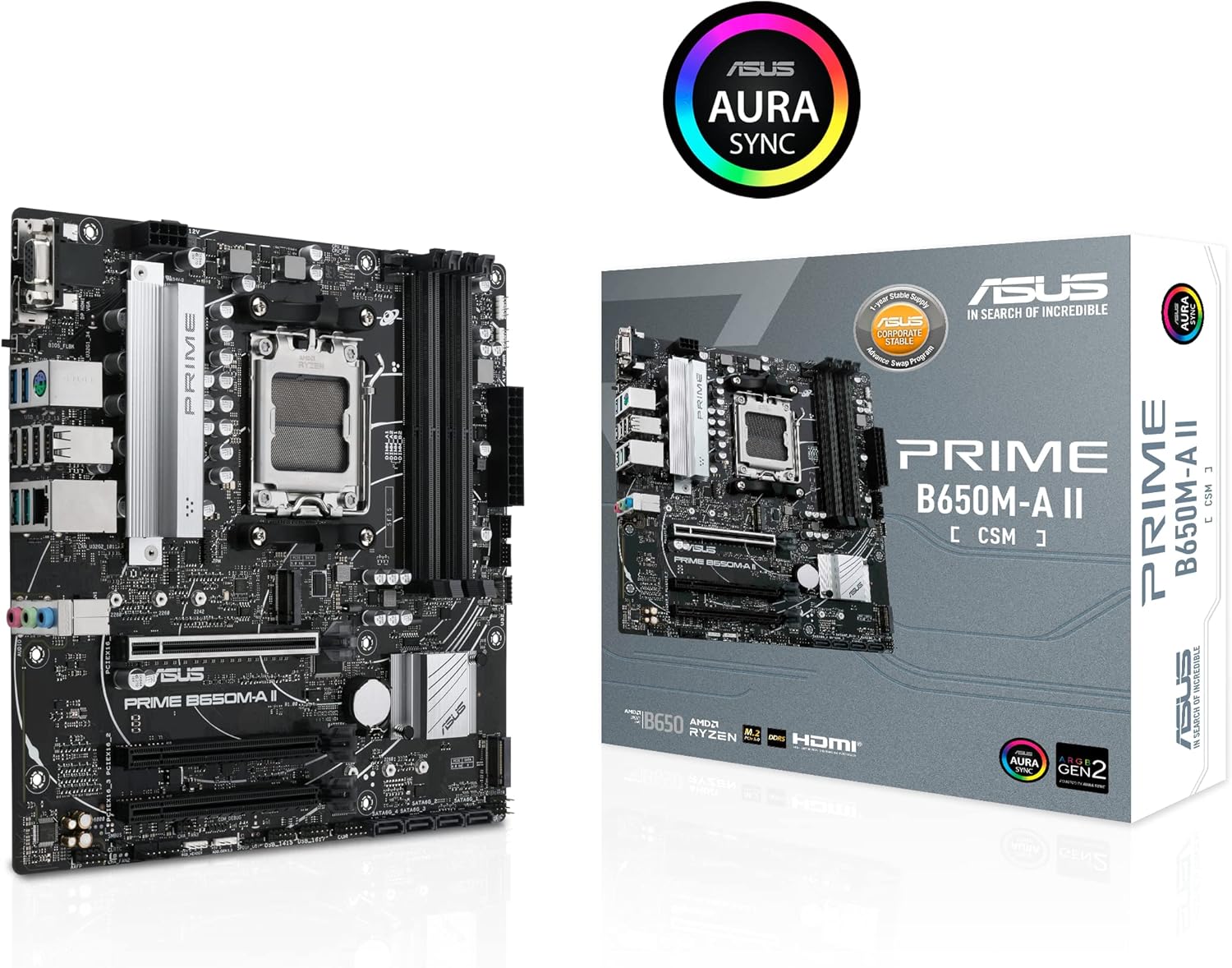 PLACA BASE ASUS PRIME B650M-A II AMD AM5 CON TECNOLOGÍA DE VANGUARDIA