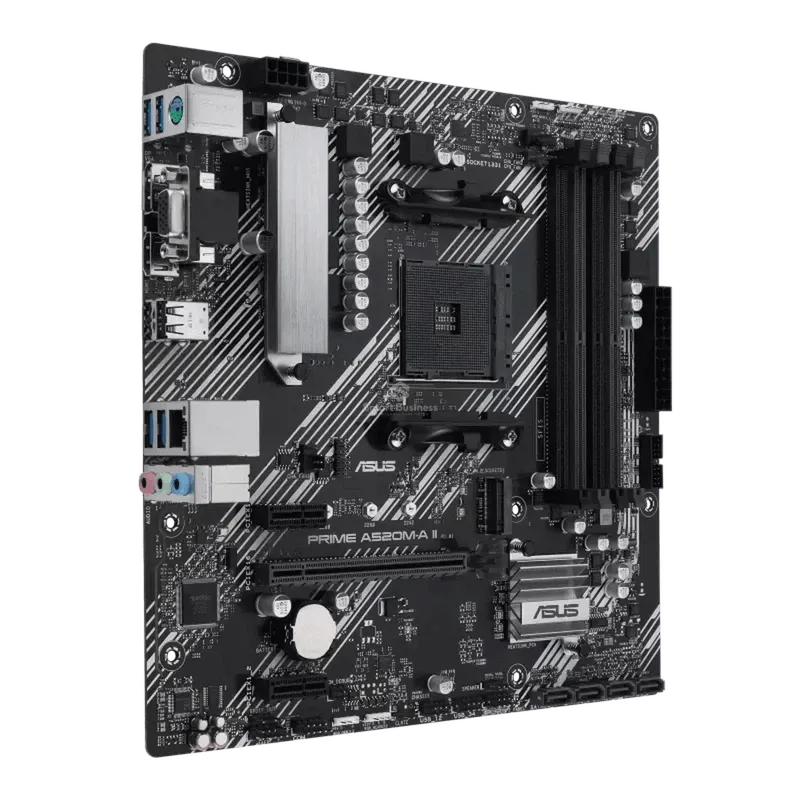 PLACA BASE ASUS PRIME A520M-A II CSM - MICRO ATX, SOCKET AM4, CHIPSET AMD A520, HDMI, SOPORTE DDR4 128GB, COMPATIBLE CON PROCESADORES AMD RYZEN