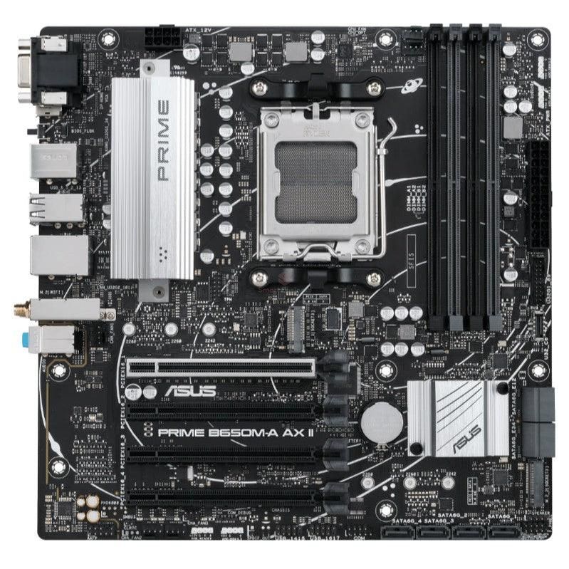 PLACA BASE ASUS PRIME B650M-A AX II MICRO-ATX - COMPATIBLE CON PROCESADORES AMD RYZEN 7000, SOPORTE PARA 128GB DDR5, CHIPSET AMD B650, HDMI, SOCKET AM5