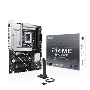 PLACA BASE ASUS PRIME Z890-P WIFI ATX: CHIPSET INTEL Z890, SOCKET LGA 1851, COMPATIBLE DDR5, CONECTIVIDAD HDMI Y DISPLAYPORT, RANURAS M.2 Y SATA 6GB, BLUETOOTH V5.4, USB 10GB