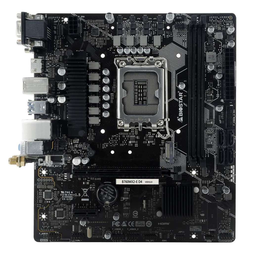 PLACA BASE BIOSTAR B760MX2-E D4: RENDIMIENTO EXCEPCIONAL, COMPATIBILIDAD DDR4, Y CONECTIVIDAD AVANZADA