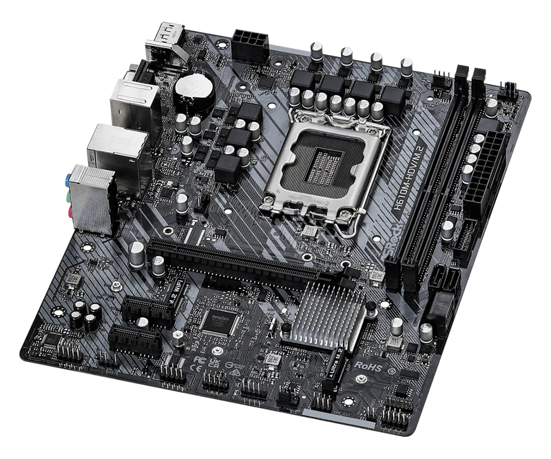 PLACA BASE ASROCK H610M-HVS: CHIPSET INTEL H610, SOCKET LGA-1700, FORMATO MICRO ATX PARA COMPUTADOR DE ESCRITORIO