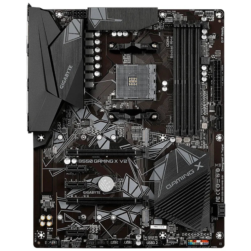 PLACA BASE ATX GIGABYTE B550 GAMING X V2, SOCKET AM4, CHIPSET AMD B550, COMPATIBLE CON PROCESADORES AMD RYZEN 5000, SOPORTE HASTA 128GB DDR4, HDMI, REQUIERE ACTUALIZACIÓN DE BIOS