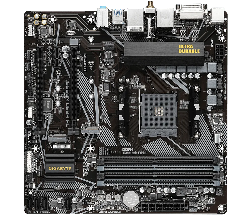 PLACA BASE GIGABYTE B550M DS3H AC (REV. 1.5) - CHIPSET AMD B550, SOCKET AM4, FORMATO MICRO ATX