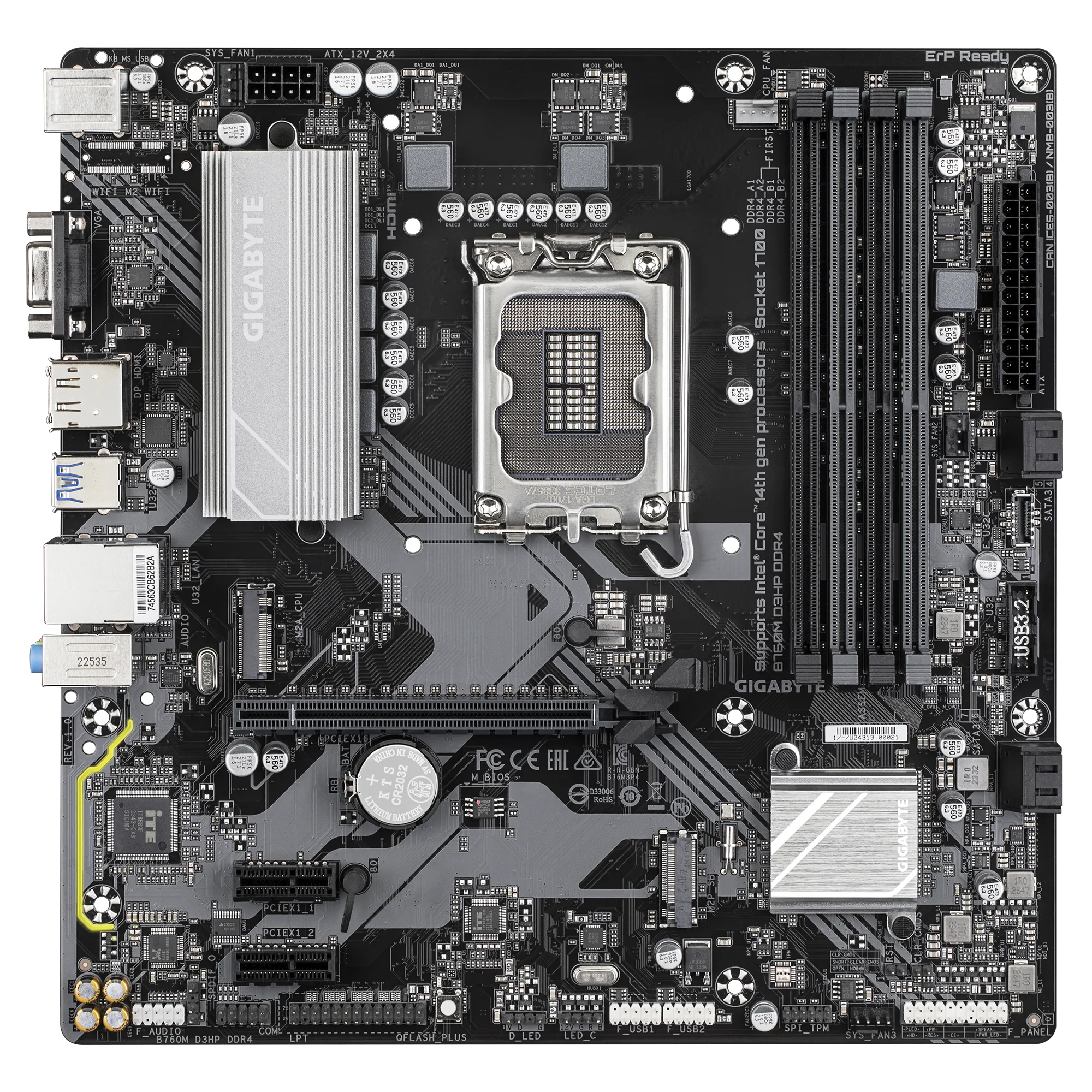 PLACA BASE GIGABYTE MICRO ATX B760M D3HP CON CHIPSET INTEL B760 Y SOCKET LGA1700