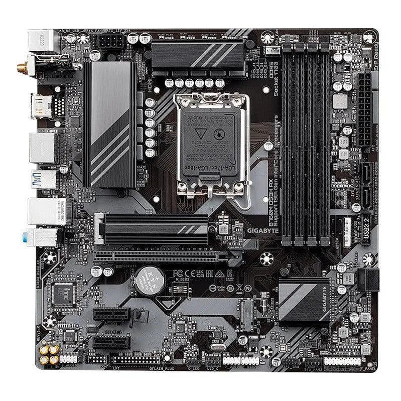 PLACA BASE GIGABYTE B760M DS3H AX (REV. 1.0) - CHIPSET INTEL B760, SOCKET LGA1700, FORMATO MICRO ATX