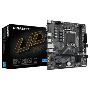 PLACA BASE GIGABYTE B760M E G10 - COMPATIBLE CON PROCESADORES INTEL LGA 1700, SOPORTE PARA MEMORIA DDR5, 2 SLOTS DE RAM