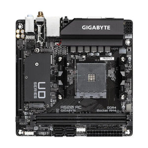 PLACA BASE GIGABYTE MINI-ITX A520I AC: CHIPSET AMD A520, SOPORTE HASTA 64GB DDR4, HDMI, COMPATIBLE CON PROCESADORES AMD S-AM4