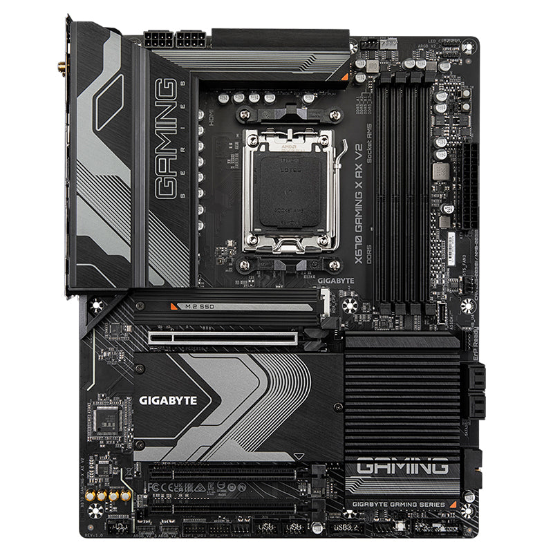 TARJETA MADRE GIGABYTE X670 GAMING X AX V2 - CHIPSET AMD X670, SOCKET AM5, FORMATO ATX, IDEAL PARA GAMING DE ALTO RENDIMIENTO.