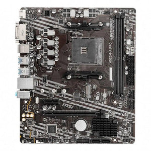 PLACA BASE MSI A520M-A PRO AM4: DDR4 HASTA 64GB, VELOCIDAD DE BUS DE 4600 MHZ