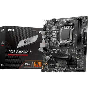 PLACA BASE MSI PRO A620M-E: CHIPSET AMD A620, SOCKET AM5, HDMI, VGA, FORMATO MICRO-ATX